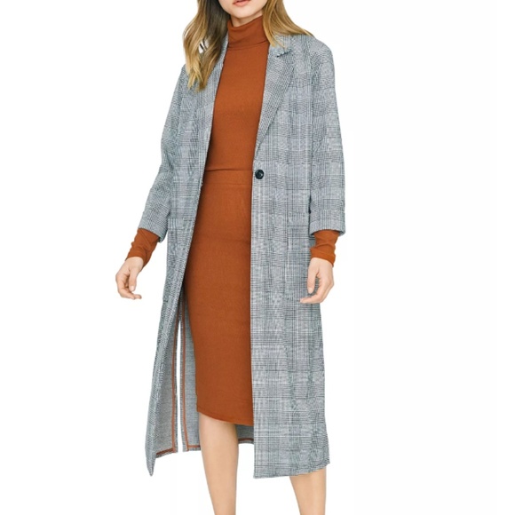 Sanctuary Jackets & Blazers - sanctuary Timeless Duster Earthstone Check